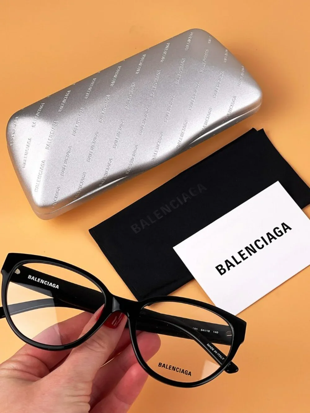 BALENCIAGA BB0064O 001 BLACK CAT EYE EYEGLASSES